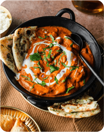Restaurant dish in a pan